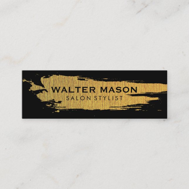 Imitate mit goldfarbenem, schwarzem Hintergrund Mini Visitenkarte (Vorderseite)