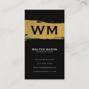 Imitate mit goldfarbenem, schwarzem Hintergrund Visitenkarte