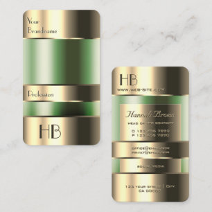 Imitate mit grüner Bin-Gold-Gravur für Schriftart  Visitenkarte