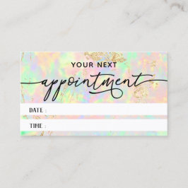 Imitate mit irisierender Opal-Textur-Terminkarte Visitenkarte