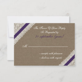 IMITATE mit lila uAwg 3,5 x 5 RSVP Karte