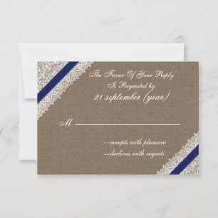 IMITATE mit marineblau-blauem uAwg 3,5 x 5 RSVP Karte
