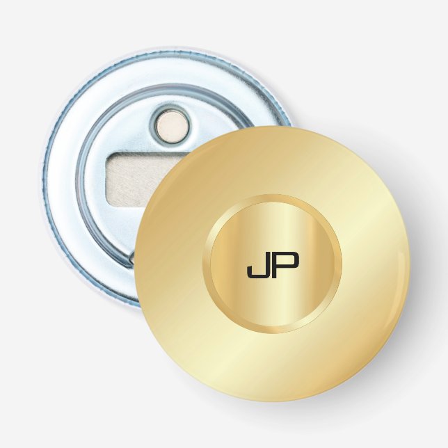 Imitate Mit Monogramm, elegante, benutzerdefiniert Flaschenöffner (Vorderseite)