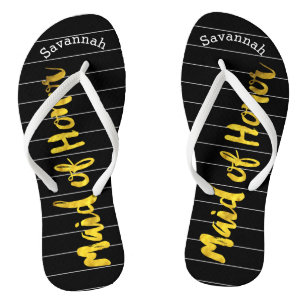 Imitate mit personalisierter Trauzeugin Gold oder  Flip Flops