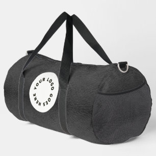 Imitate mit schwarzem Leder und Logo Duffle Bag