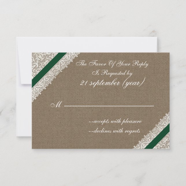 IMITATE mit smaragdgrünen uAwg 3,5 x 5 RSVP Karte (Vorderseite)