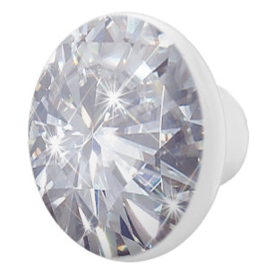 Imitate mit weißem Diamant Keramik Rundknopf Keramikknauf