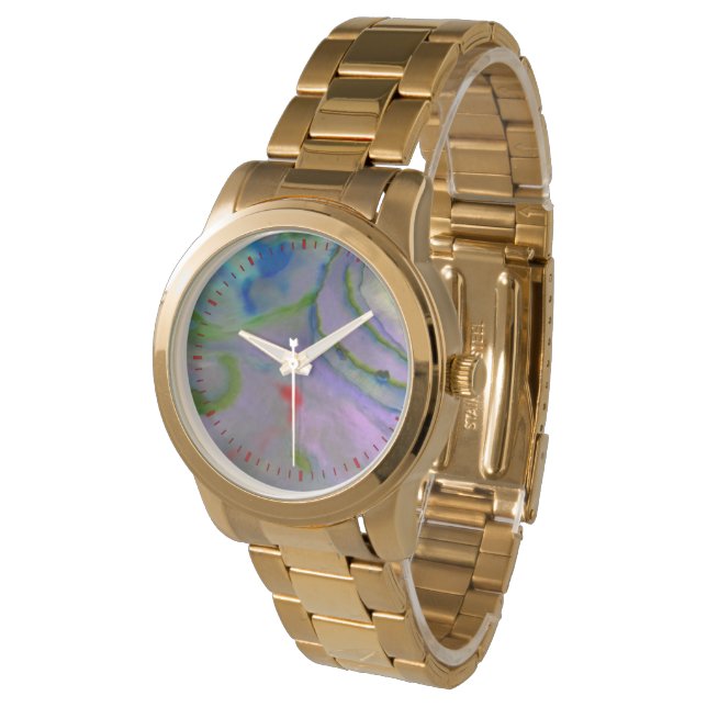Imitate "Mother of Pearl" eWatch Armbanduhr (Schrägansicht)