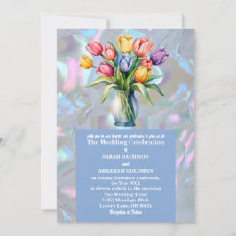 Imitate Mutter Perle-Iridescent-Hochzeit Einladung