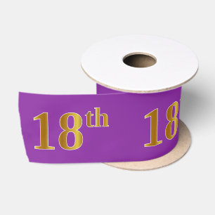 Imitate/Nachahmung Gold "18." Veranstaltungsnummer Satinband