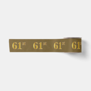 Imitate/Nachahmung Gold "61." Veranstaltungsnummer Satinband