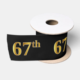 Imitate/Nachahmung Gold "67." Veranstaltungsnummer Satinband