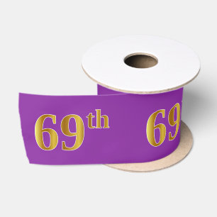 Imitate/Nachahmung Gold "69." Veranstaltungsnummer Satinband