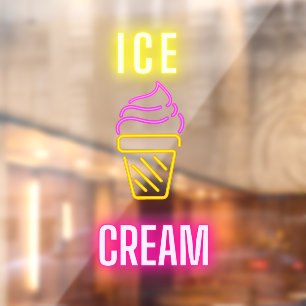 Imitate Neo Ice Cone Business Fensteraufkleber