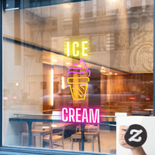 Imitate Neo Ice Cone Business Fensteraufkleber