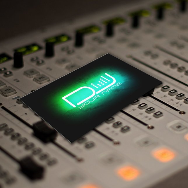 Imitate Neon Light DJ Equalizer Visitenkarte (Von Creator hochgeladen)