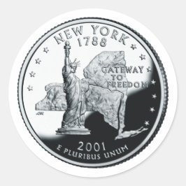 Imitate New York Staat Quarter Sticker
