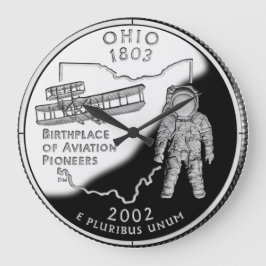 Imitate Ohio Staat Quarter Clock Große Wanduhr