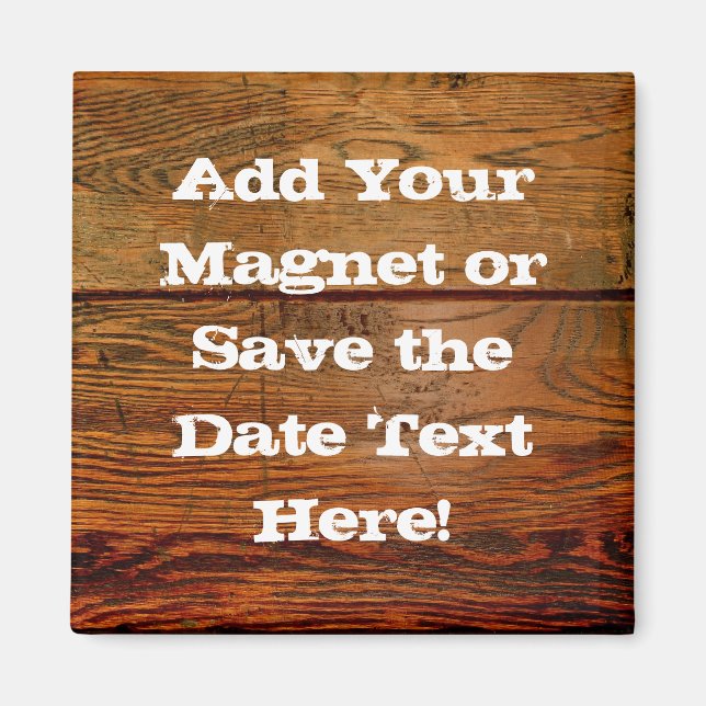 Imitate Ölholzplatte Personalisiert Magnet (Vorne)