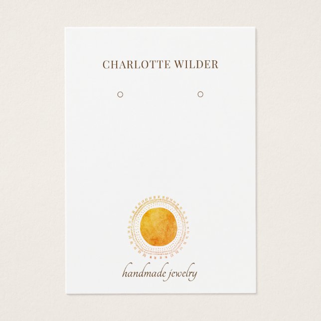 Imitate Orange Gold Foil Circuit Ohrring Werbekart (Vorderseite)