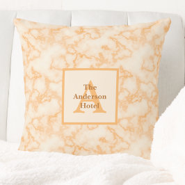 Imitate Orange Marble Kissen
