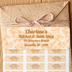 Imitate Orange Marble Rücksendeadresse