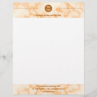Imitate Orange Marmor Letterhead Briefbogen