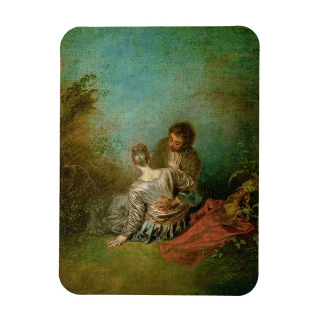Imitate Pas, c.1717 (Öl auf Leinwand) Magnet (Vertikal)