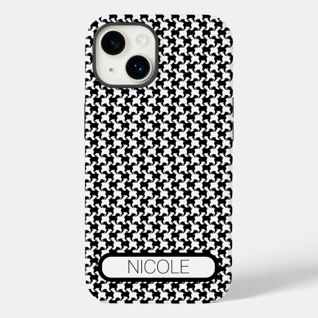 Imitate "pied-de-poule" Hunde Personalisiert 1 iPC Case-Mate iPhone Hülle (Rückseite)
