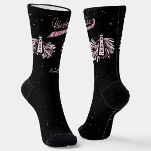 Imitate Pink Foil Cheerleader Design Socken