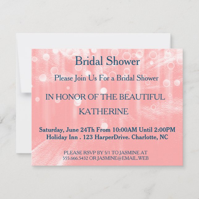 Imitate Pink Glittering Fab Confetti Glitzern Dots Einladung (Vorderseite)