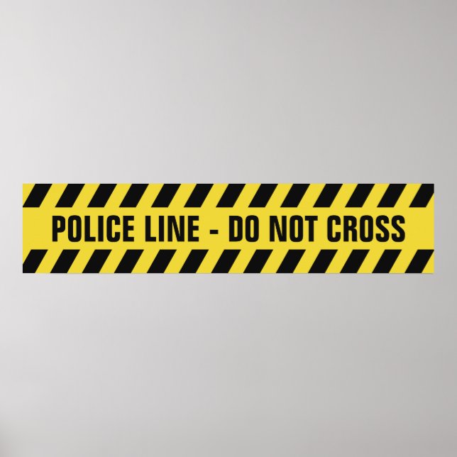 Imitate Police Line benutzerdefiniertes Textposter Poster (Vorne)