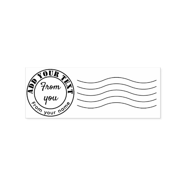 Imitate Postmark-Briefmarke Den Text Ihren Namen b Gummistempel (Prägung)