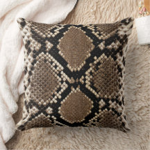 Imitate Python Snake Skin Throw Kissen