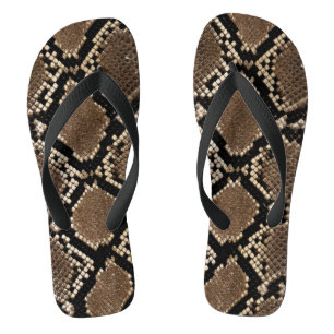 Imitate Python Snakeskin Flip Flops