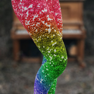 Imitate Rainbow Glitzer Festival Moon and Stars Leggings