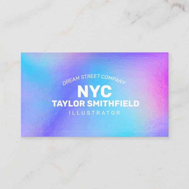 Imitate Rainbow Holographic Business Card Visitenkarte (Vorderseite)