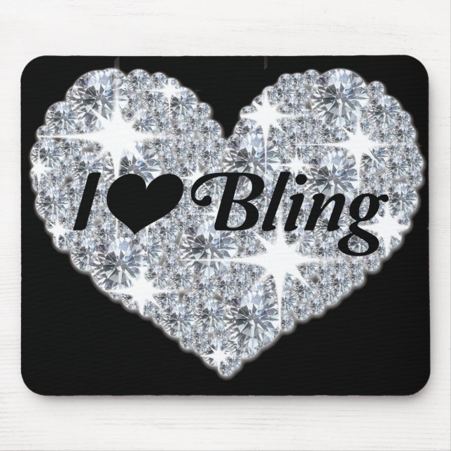Imitate Rautenmaus "i Liebe bling" Mousepad (Vorne)