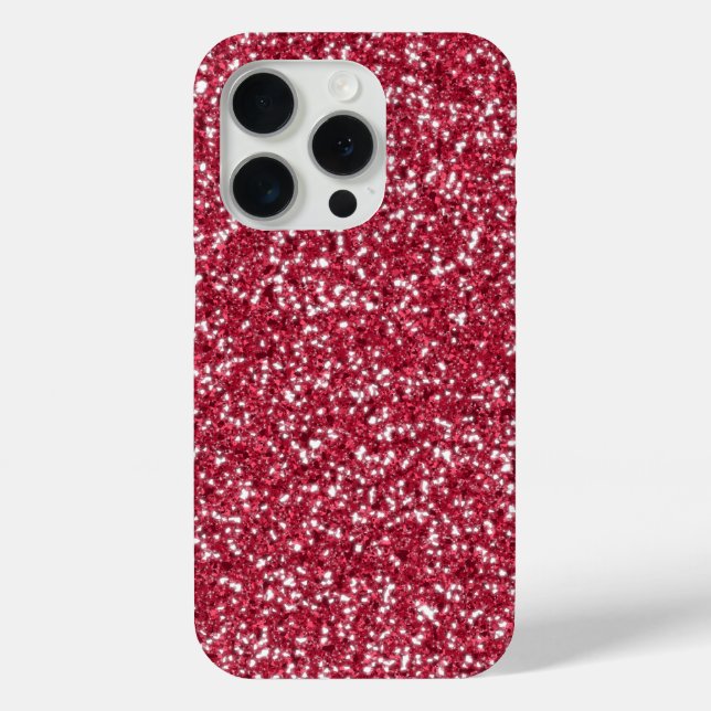 Imitate Red Glitzer Pattern Aussehen Case-Mate iPhone Hülle (Rückseite)