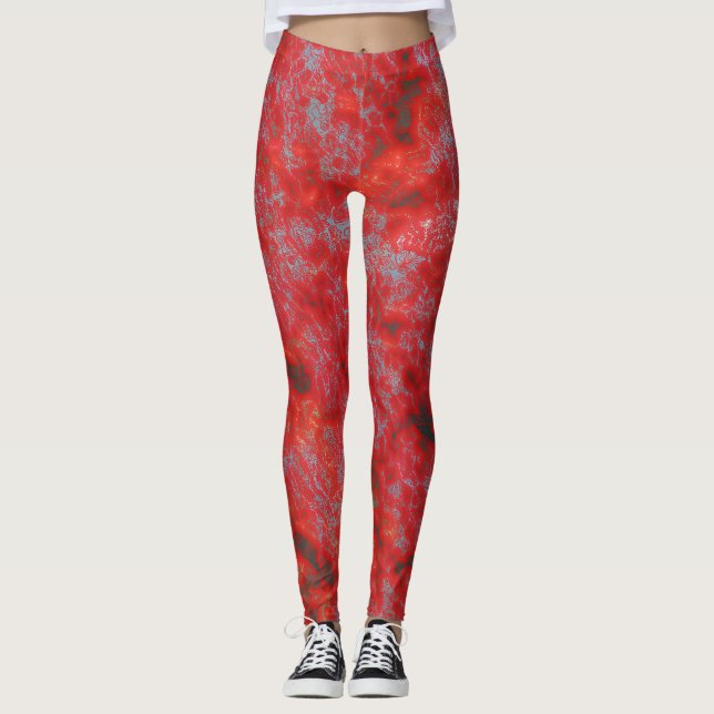 Imitate Red Marble Leggings (Vorderseite)