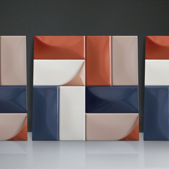 Imitate Relief Glazed Blue Burnt Orange Wohngestal Fliese (Von Creator hochgeladen)