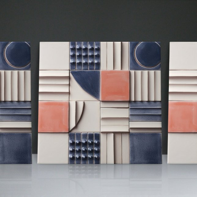 Imitate Relief Glazed Blue Burnt Orange Wohngestal Fliese (Von Creator hochgeladen)