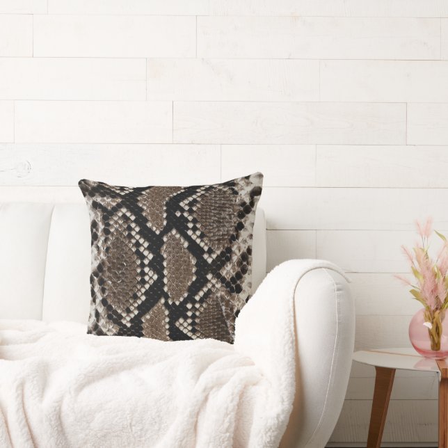 Imitate Retikulatorische Python Schlange Skin Thro Kissen (Liege)