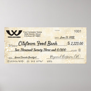 Imitate RiesenWohltätigkeit Karo Weihnachtsschneef Poster