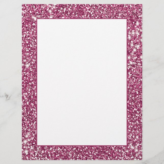 Imitate Rosa Glitzer Textur Look like Graphic Briefbogen (Vorderseite)