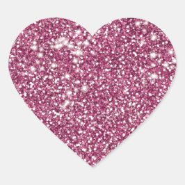 Imitate Rosa Glitzer Textur Look like Graphic Herz-Aufkleber