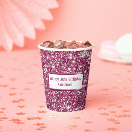 Imitate Rosa Glitzer Textur mit benutzerdefinierte Pappbecher