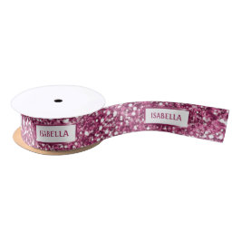 Imitate Rosa Glitzer Textur mit benutzerdefinierte Satinband