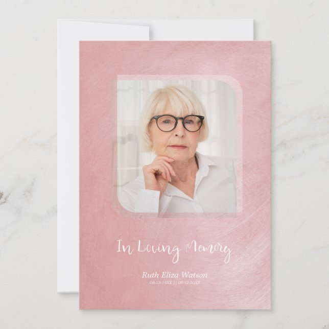 Imitate Rosa Metalleffekt Erinnern an Liebende (Vorderseite)