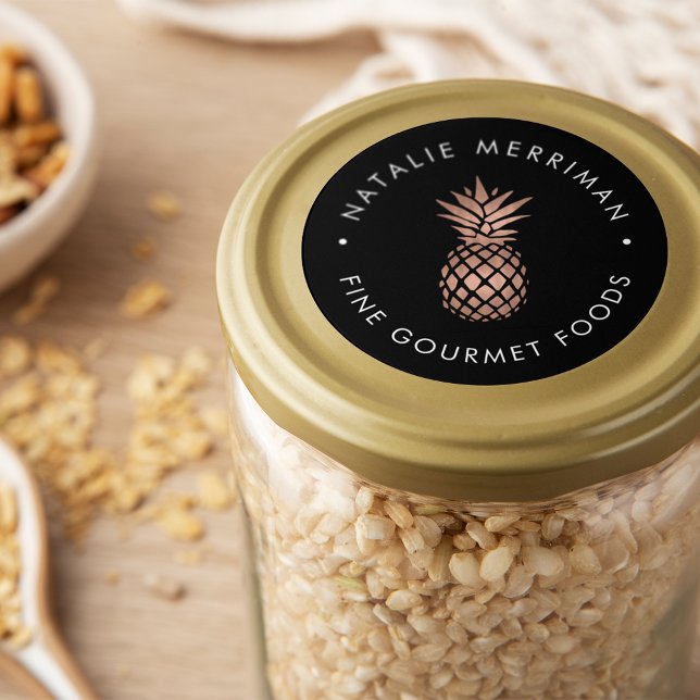 Imitate Rose Ananas Runder Aufkleber (Von Creator hochgeladen)